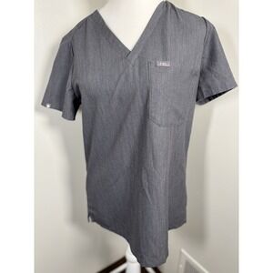 Figs Catarina One Pocket Scrub‎ Top Shirt Gray Women's Size Small